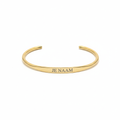 Armband met gravure goudkleurig - minimalistische bangle - open cuff - RVS
