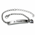 Gepersonaliseerde schakelarmband met naamgravure - zilverkleurig en krachtig design (копия)