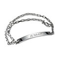Gepersonaliseerde armband met naamgravure - zilverkleurig met verfijnde schakelketting