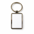 Gepersonaliseerde metalen sleutelhanger met jouw foto en tekst – rechthoekig – enkelzijdige fotoprint
