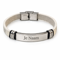 Gepersonaliseerde lichte armband met naamgravure - minimalistisch en verfijnd design