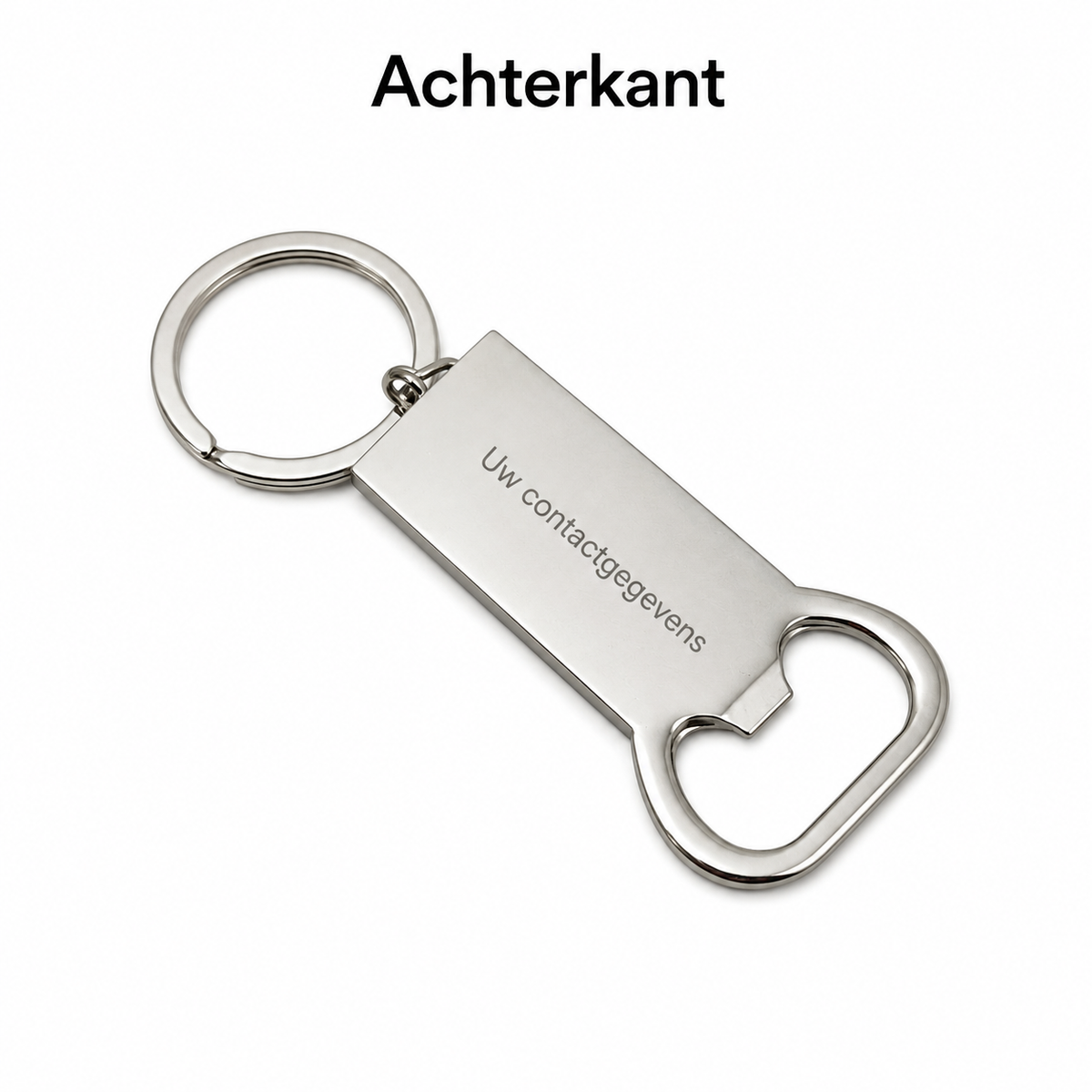 Sleutelhanger met Naam en Flesopener – Gepersonaliseerd – Hout & Metaal – Lasergravure – 60 mm – Persoonlijk Cadeau