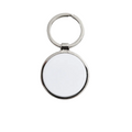 Gepersonaliseerde metalen sleutelhanger met foto en tekst – enkelzijdig bedrukt – rond model