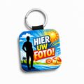 Gepersonaliseerde Polyester Sleutelhanger met Foto – Dubbelzijdige Fotoprint – Tashanger / Rugzakhanger voor Kinderen – Persoonlijke Sleutelring voor Schooltas, Rugzak en Sleutelbos