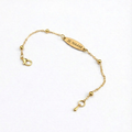 Armband met gravure goudkleurig - verstelbaar - RVS - gepersonaliseerd